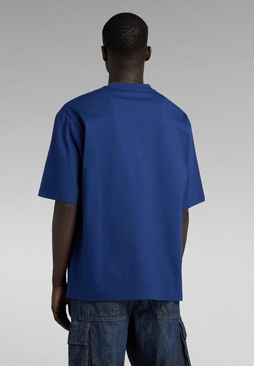 G-STAR - Boxy base 2.0 r t dry jersey o - ballpen blue