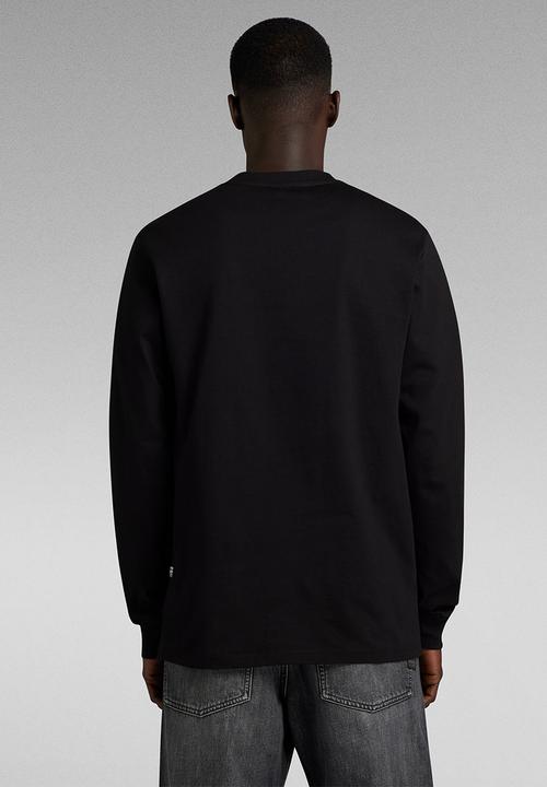 G-STAR - Old school chest gr r t l\s dry jersey o - dark black