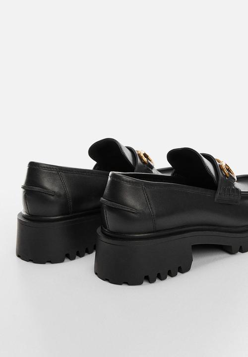 MANGO - Chus chunky loafer - black
