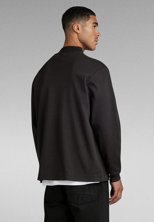 G-STAR - Mock neck loose l\s ventura interlock o - dark black