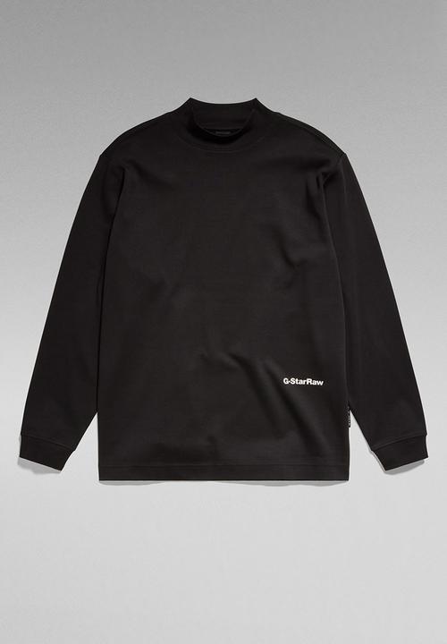 G-STAR - Mock neck loose l\s ventura interlock o - dark black