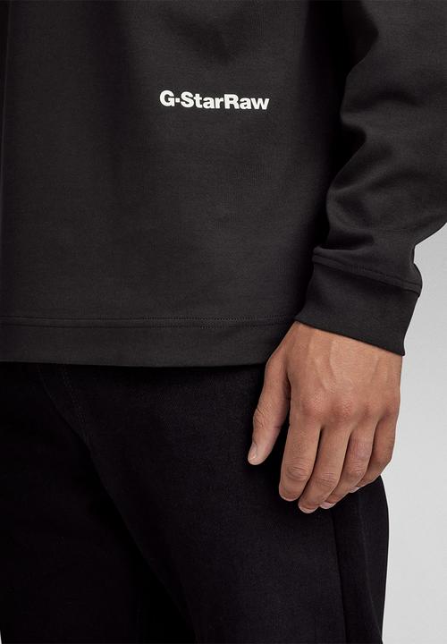 G-STAR - Mock neck loose l\s ventura interlock o - dark black