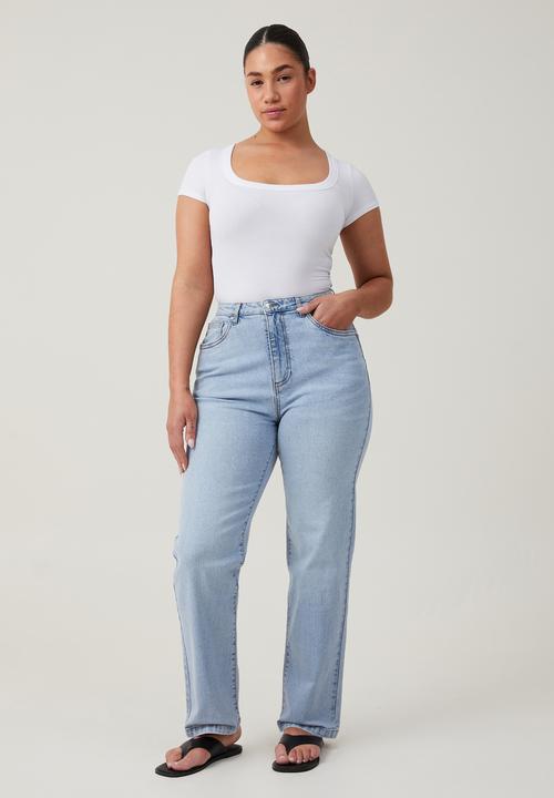 Cotton On - Plus Curvy Stretch Straight Jean - Bondi Blue