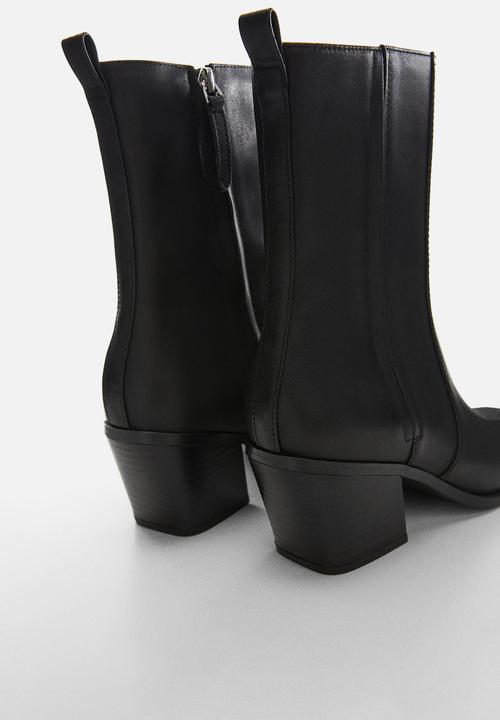 MANGO - Stretchy ankle boot - black