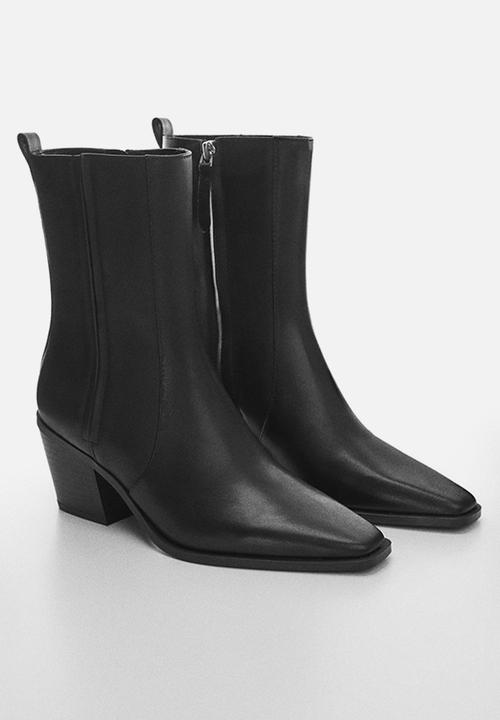 MANGO - Stretchy ankle boot - black