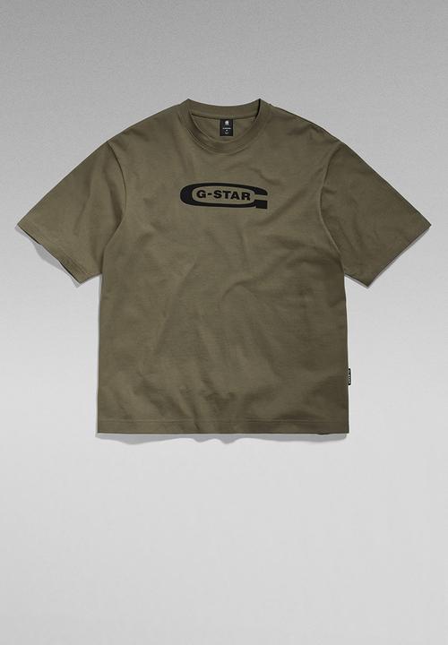 G-STAR - Old school logo boxy r t dry jersey o - turf