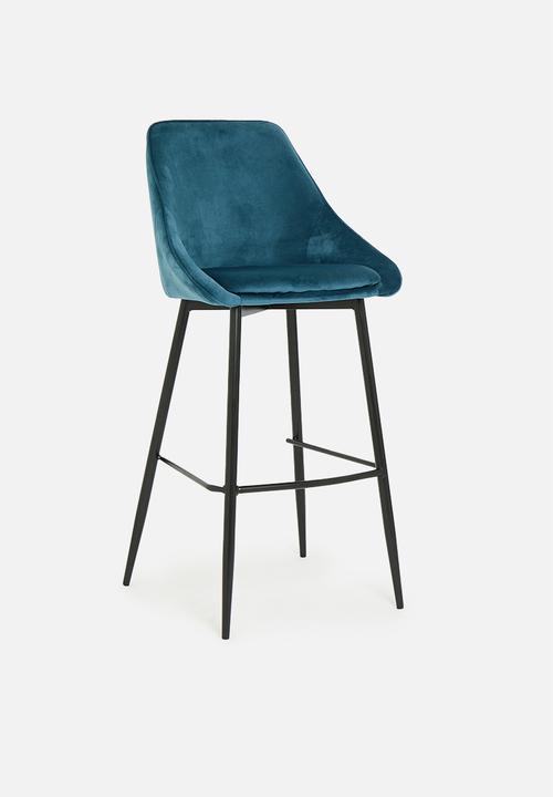 Sixth Floor - Zakary bar chair - blue