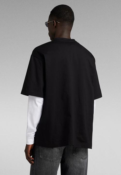 G-STAR - Old school logo boxy r t dry jersey o - dark black