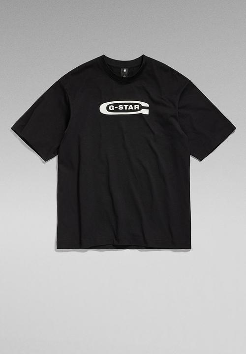 G-STAR - Old school logo boxy r t dry jersey o - dark black