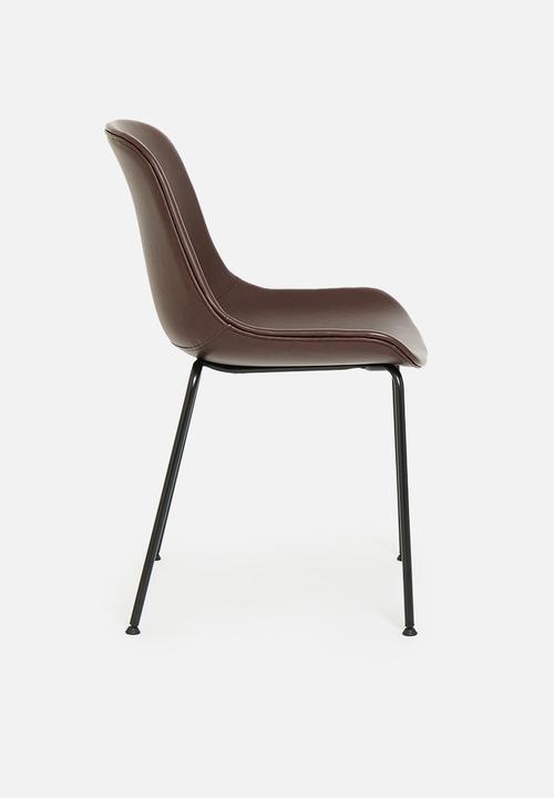 Sixth Floor - Santiago PU dining chair - brown