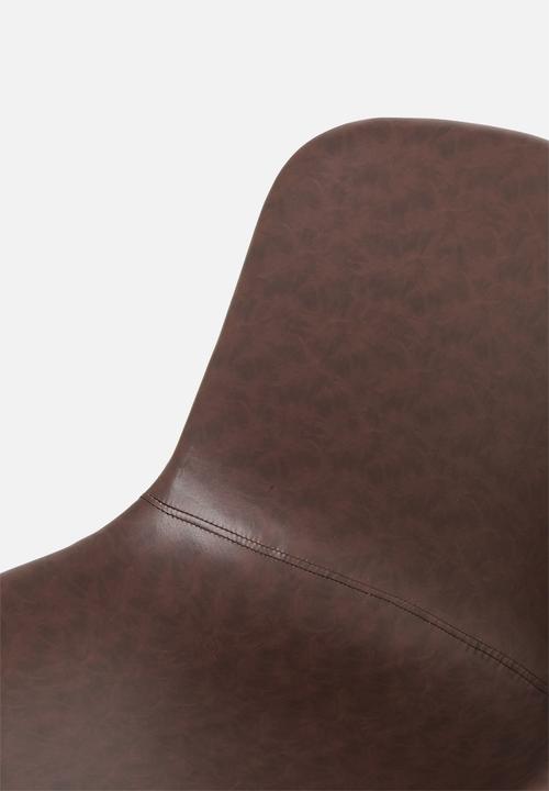 Sixth Floor - Santiago PU dining chair - brown
