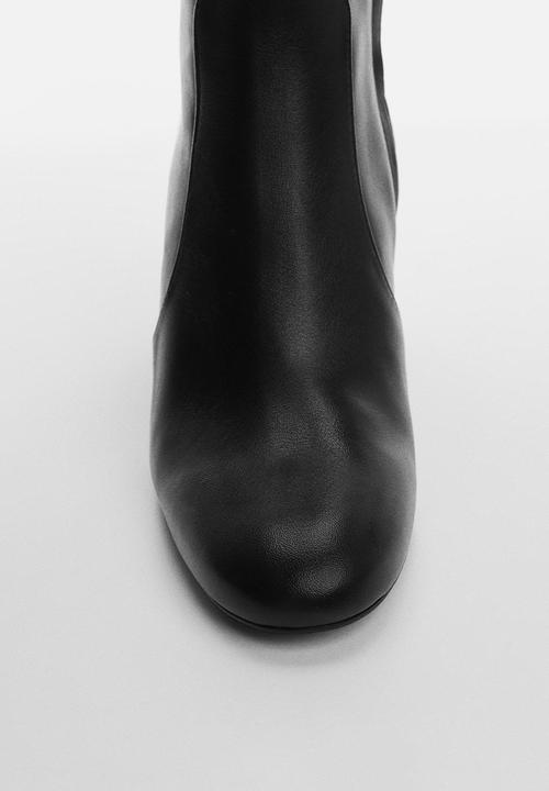 MANGO - Harry block heel boot - black