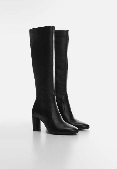 MANGO - Harry block heel boot - black