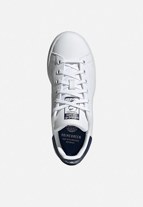 adidas Originals - Stan smith j - cloud white/cloud white/dark blue