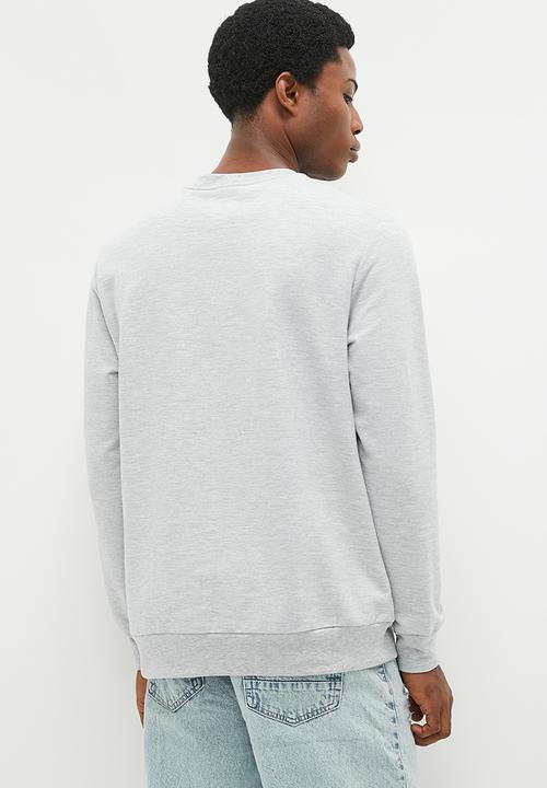 STYLE REPUBLIC - SR crew neck graphic sweater - Grey Melange