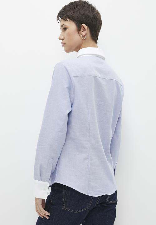 POLO - Wmn excl oxford long sleeve shirt - blue 