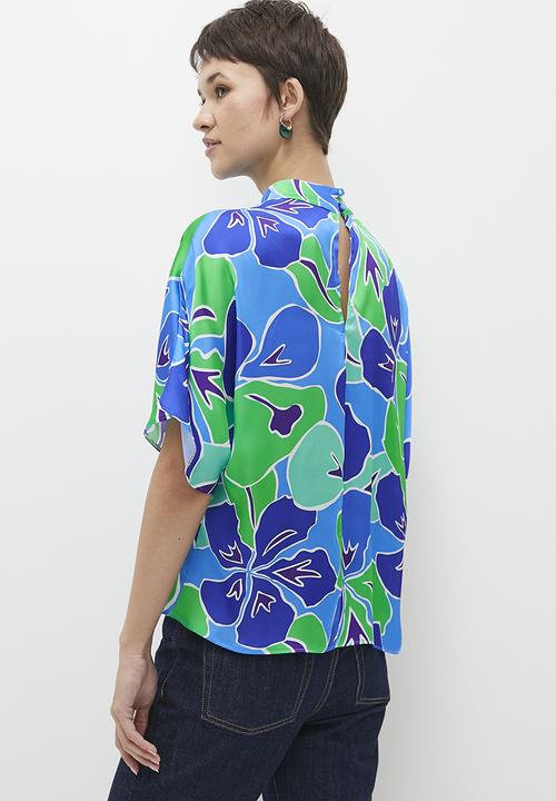 edit - Basic satin shell - blue & green