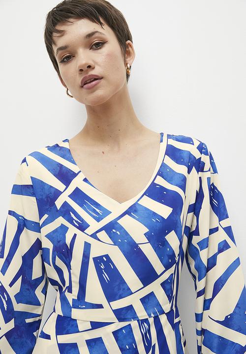 Pringle of Scotland - Pringle lyric midi dress - blue print 