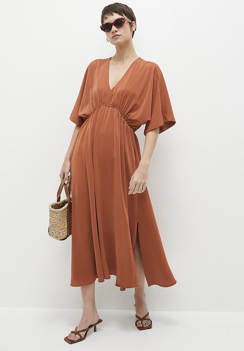 Me&B - Joy kaftan dress - tobacco