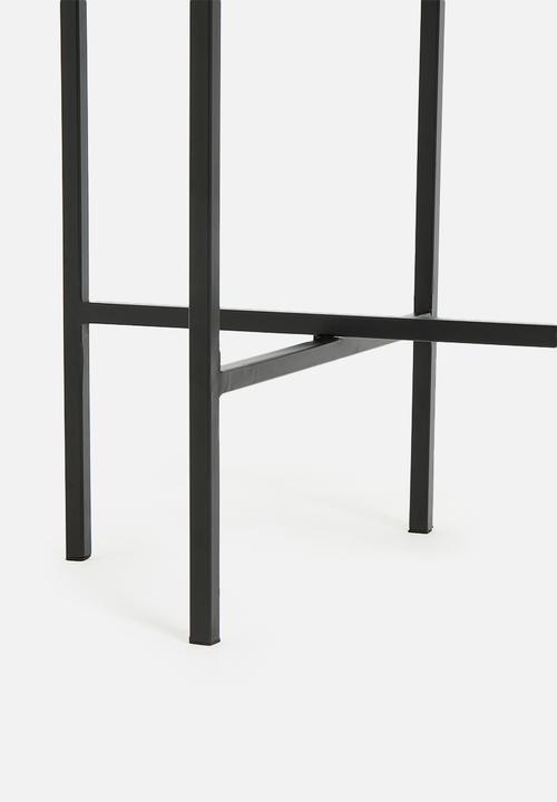 Sixth Floor - Terrazo side table - black & neutral