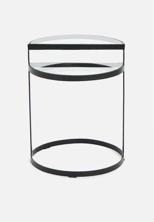 Sixth Floor - High-low side table - black