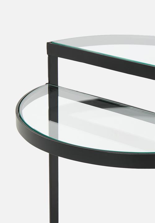 Sixth Floor - High-low side table - black