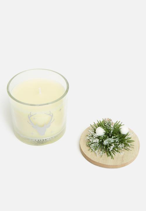H&S - Christmas Candle in Glass - Reindeer