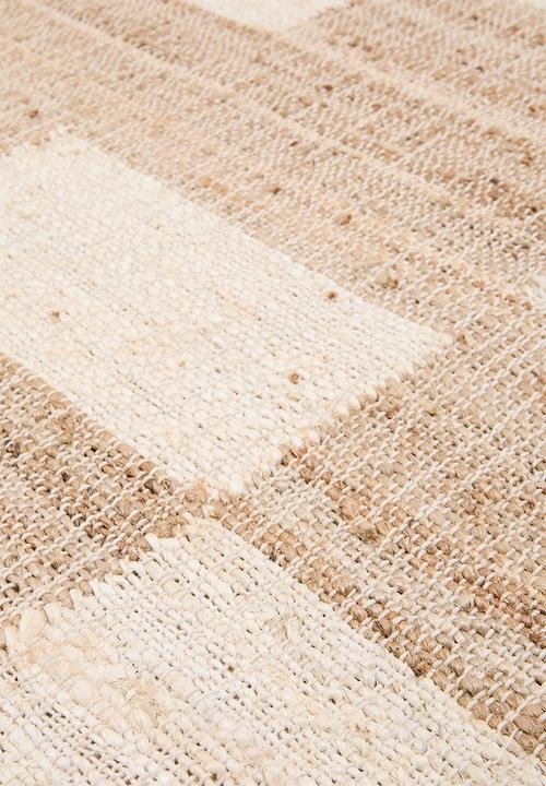 SF Collection - Block jute runner - natural/white