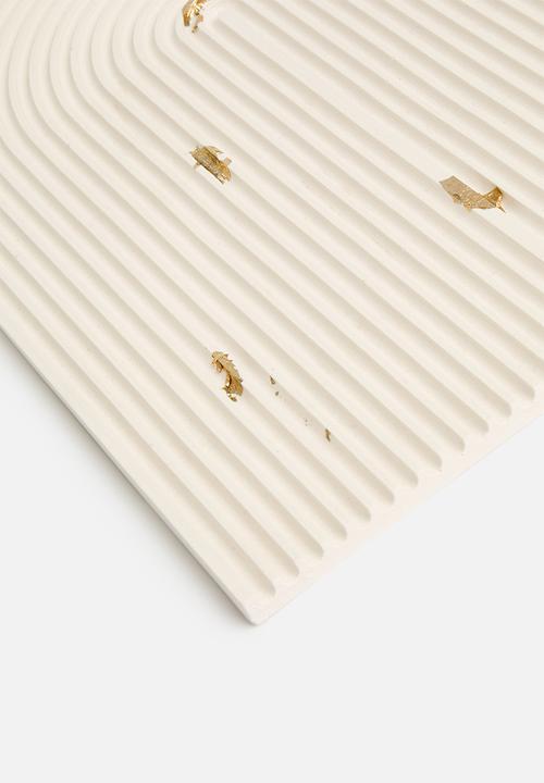 Terrazzo Home - Arch Tray - White & Gold