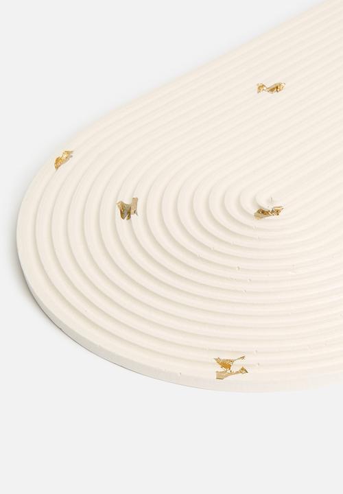Terrazzo Home - Arch Tray - White & Gold