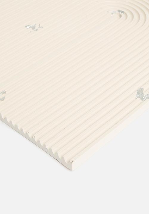 Terrazzo Home - Arch Tray - White & Silver