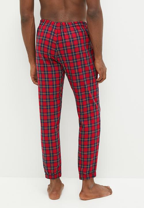 STYLE REPUBLIC - Printed lounge cuff pants - red & navy