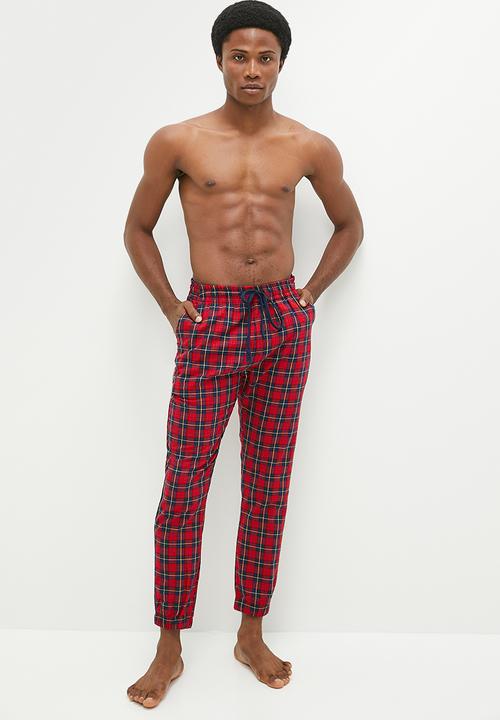 STYLE REPUBLIC - Printed lounge cuff pants - red & navy