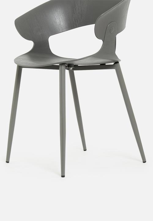 Sixth Floor - Wesley PP dining chair - grey