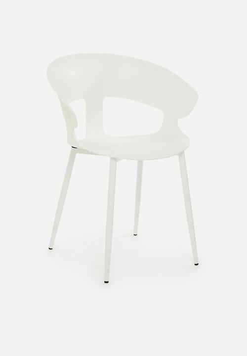 Sixth Floor - Wesley PP dining chair - white