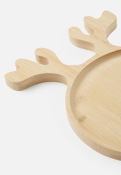 Excellent Houseware - Reindeer serving plate - natural