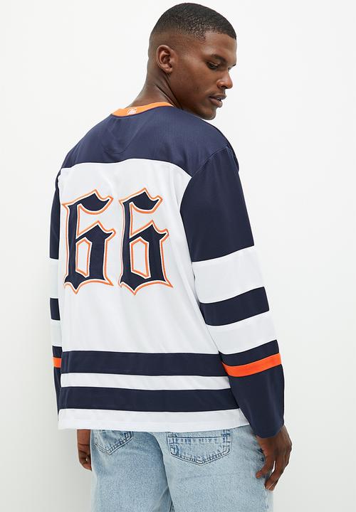 Vans - Treble rose hockey jersey - white & dress blues