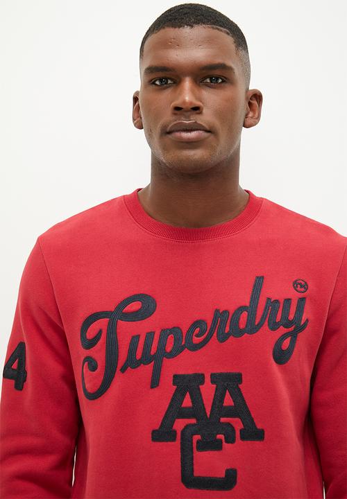 Superdry. - Vintage collegiate crew - red
