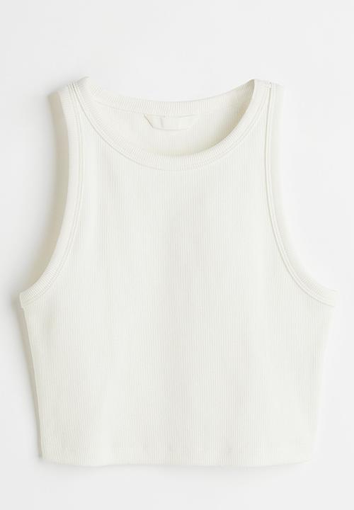 H&M - Cropped vest top - white