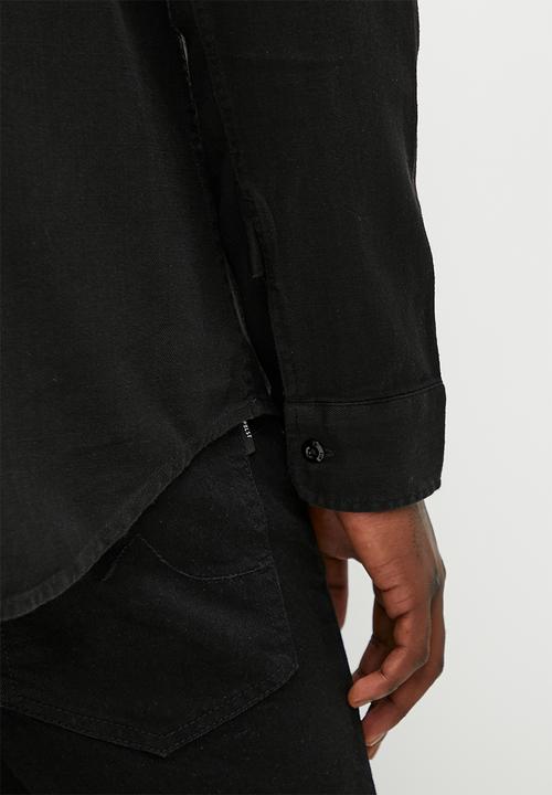 G-STAR - Marine slim shirt l\s Lt wt diamond twill r rfd - dark black gd