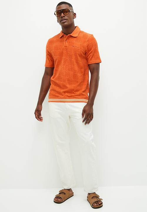 Ben Sherman - Terry textured polo - mango