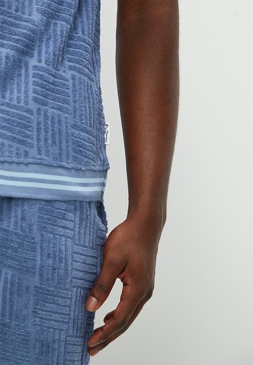 Ben Sherman - Terry textured polo - blue