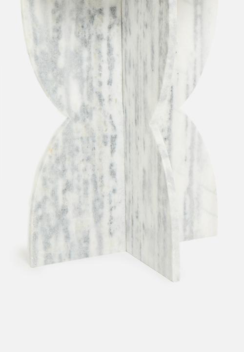 Sixth Floor - Lira marble side table - white