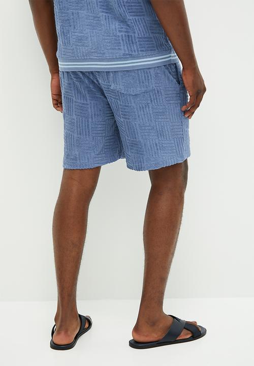 Ben Sherman - Terry textured shorts - blue