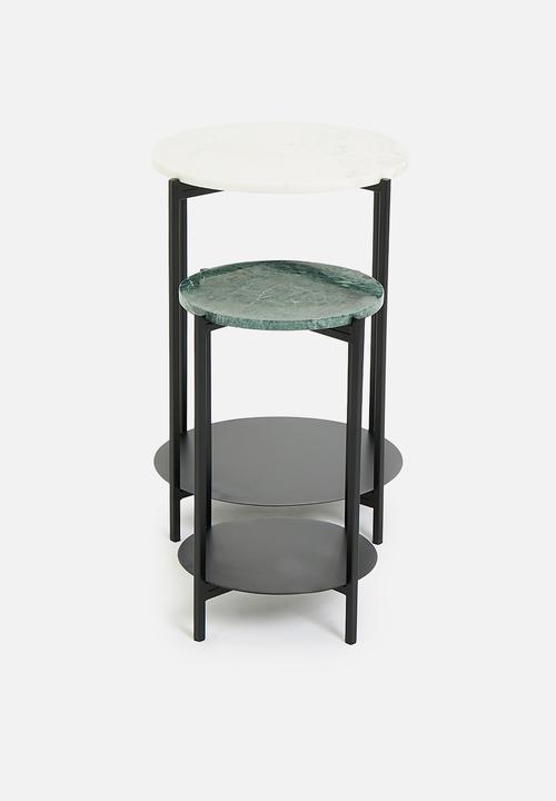 Sixth Floor - Morgan metal and marble nested tables set of 2