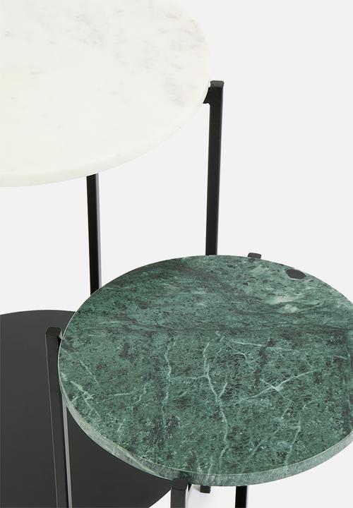 Sixth Floor - Morgan metal and marble nested tables set of 2