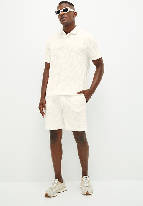 Ben Sherman - Terry textured shorts - off white
