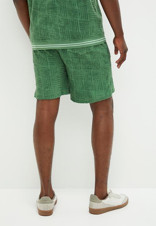 Ben Sherman - Terry textured shorts - rich fern
