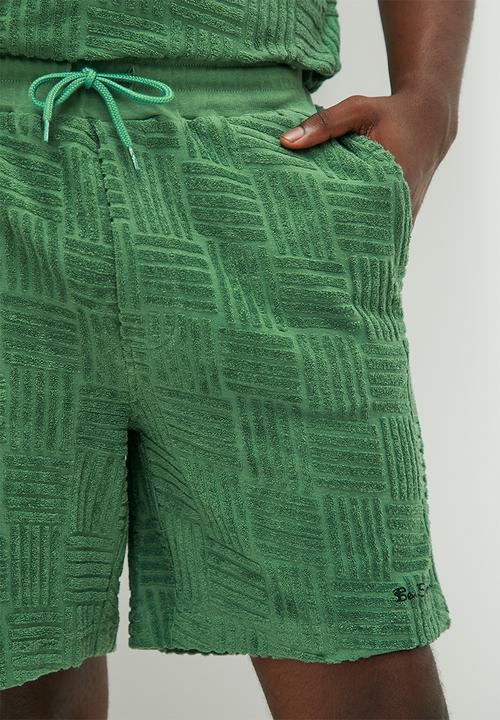 Ben Sherman - Terry textured shorts - rich fern