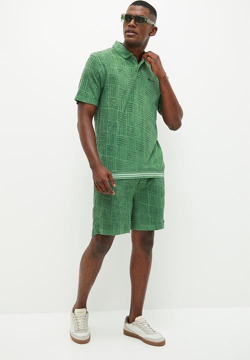 Ben Sherman - Terry textured shorts - rich fern
